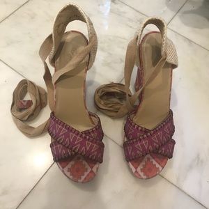 THEODORA & CALLUM X STUART WEIZTMAN lace-up wedges